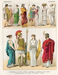 Suknia grecka, z „Trachten der Voelker, 1864”